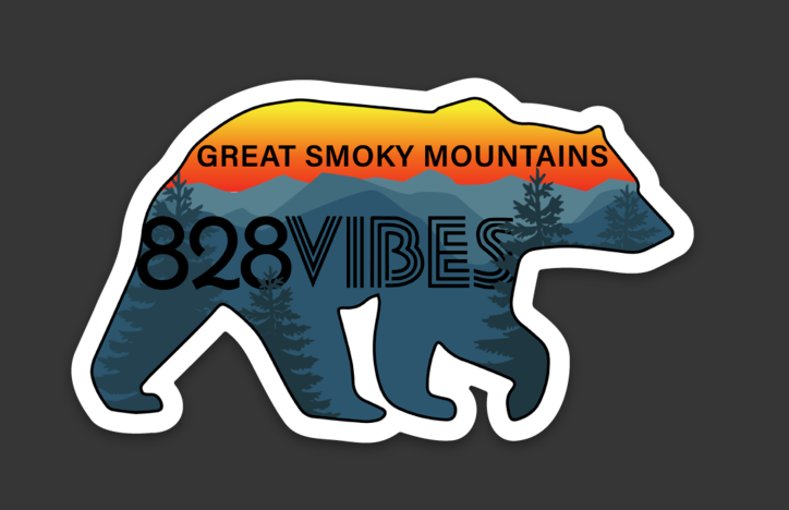 828 Bear Sticker 3" wide