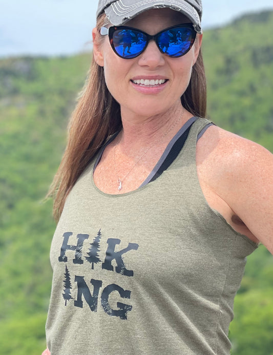 HIKING - racer back tank top military green