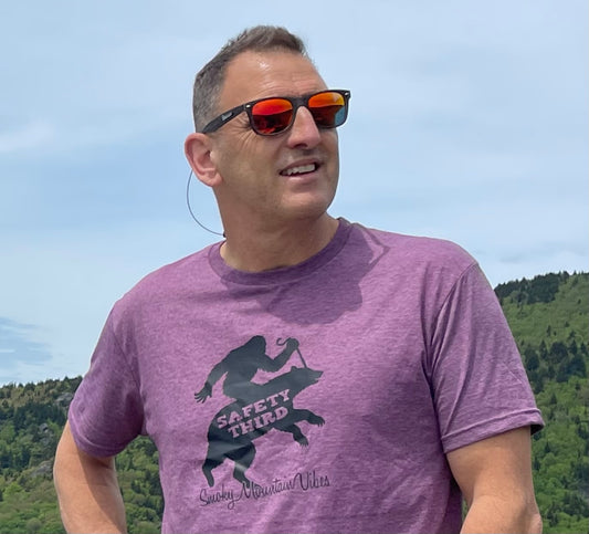 Safety Third - Bigfoot and Bear - short sleeve Heather maroon