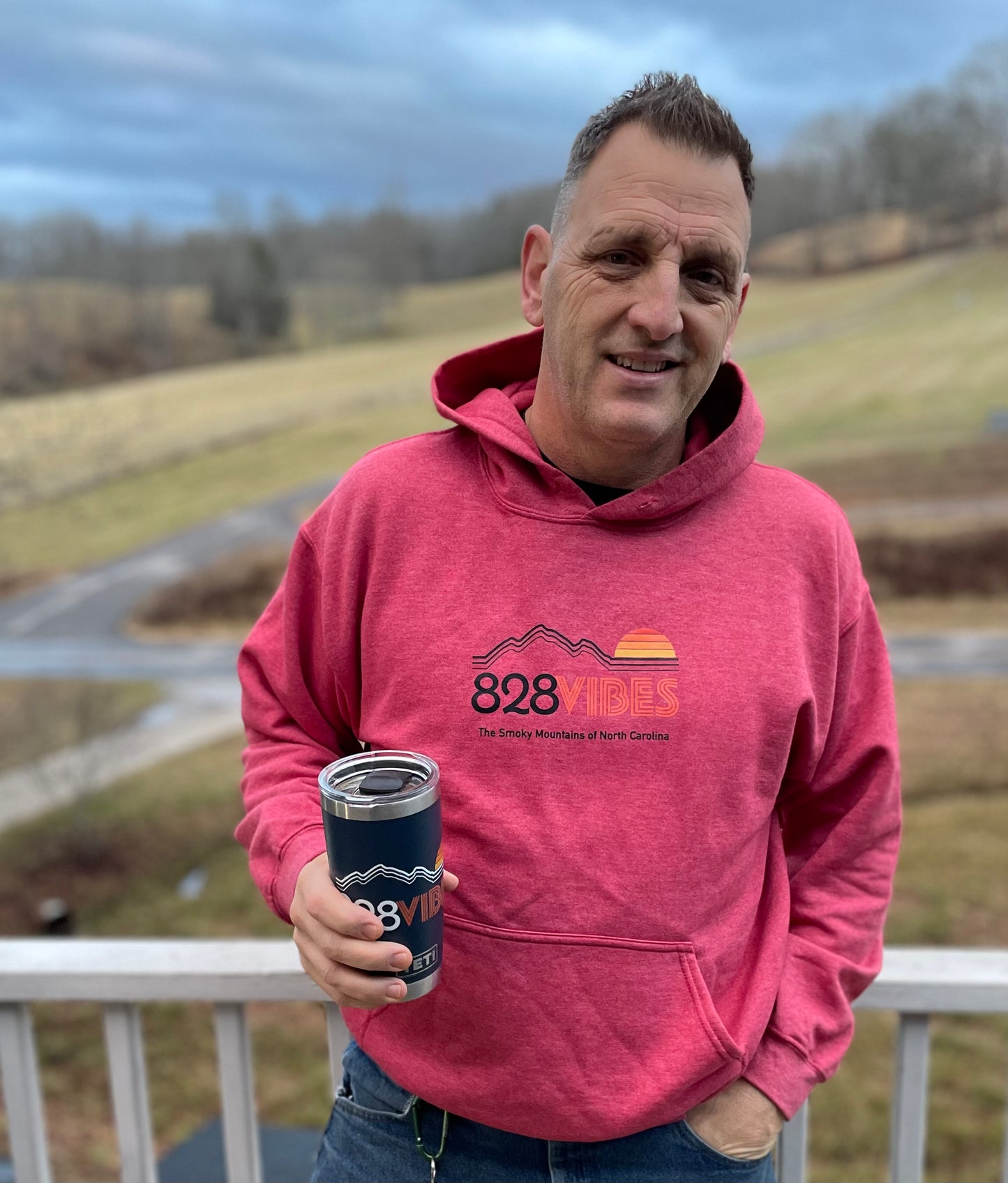 828 Vibes Logo Hoodie - Gildan G185 Adult Heavy Blend828 Vibes Hoodie