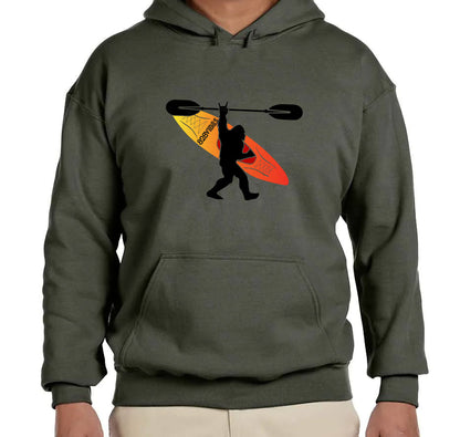 Bigfoot and a Kayak Hoodie - Gildan G185 Adult Heavy Blend