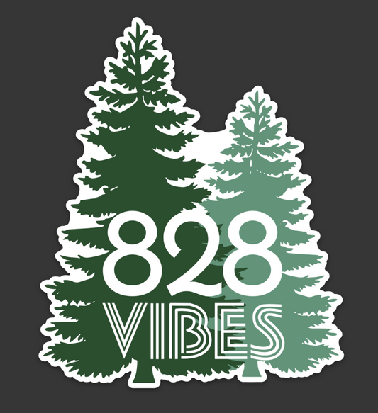828 Pines Sticker 4.87" tall